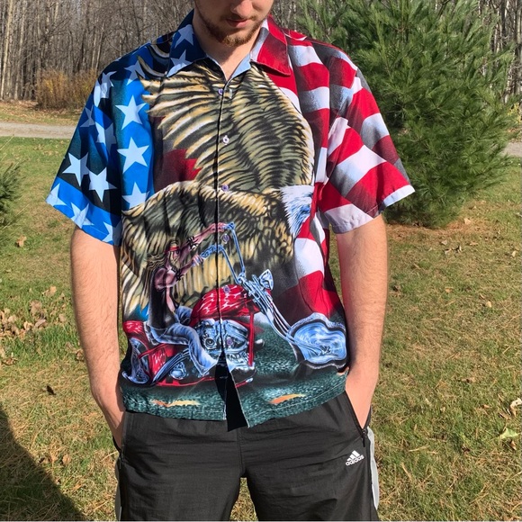 Vintage Steve and Barry’s Club Shirt America Chopper - Picture 2 of 5